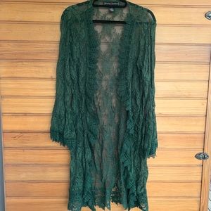 Green Lace Duster/Cover Up
